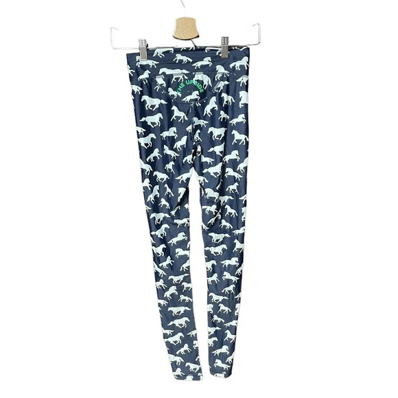 The Upside High Rise Horse Print Equestrian Navy Blue Leggings Size US 6 - Picture 6 of 8